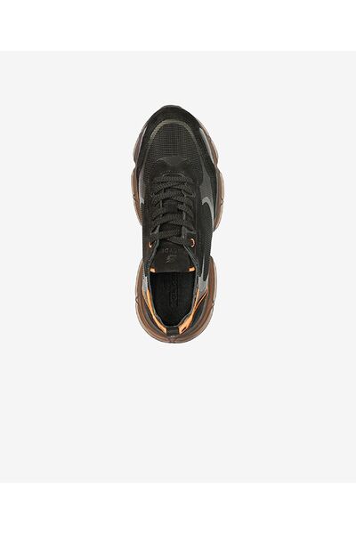 Greyder Erkek Siyah Turuncu Hakiki Deri Sneaker Ayakkabı 4K1SA17200