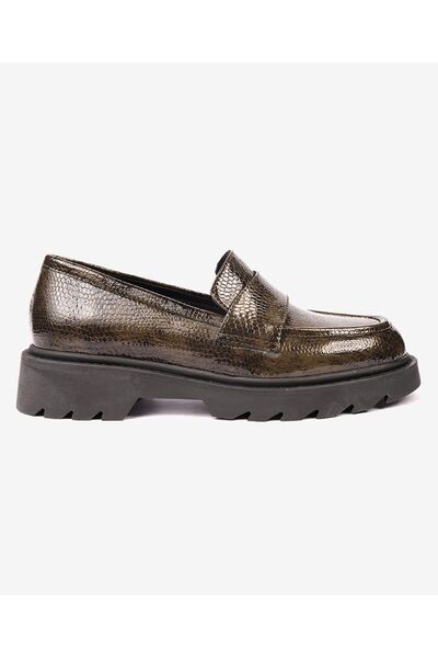 Greyder Kadın Siyah Hakiki Deri Memory Foam Taban Loafer Ayakkabı 4K2CA33890