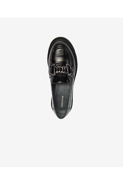 Greyder 72192 Zn Urban Deri Comfort Casual Oxford Kadın Ayakkabı SİYAH-RUGAN