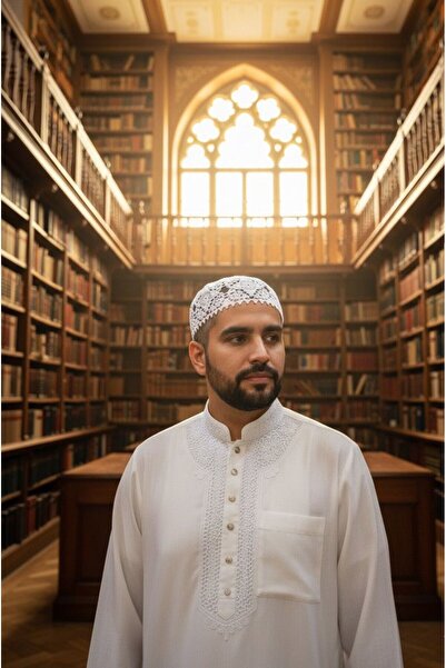 Seccadem Beyaz Dantel brode iğne oyası Erkek Namaz Takkesi | Hac, Umre, Mevlüt Ve Özel Hediyelik Için Ideal