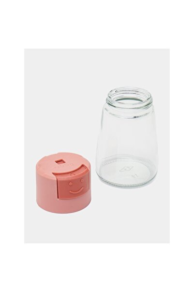 Flippy Glass Spice Dispenser, 180 ml, Moisture-Resistant, 5g Measure, Pink