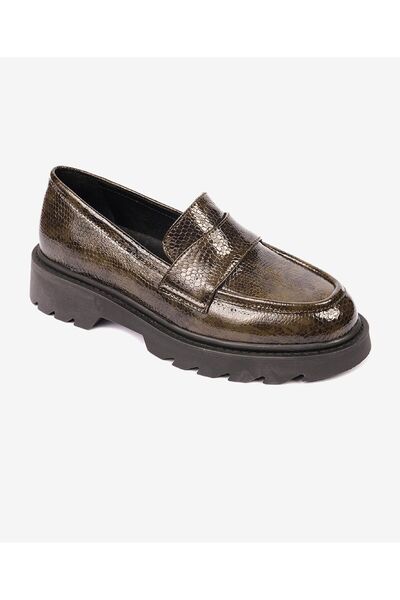Greyder Kadın Siyah Hakiki Deri Memory Foam Taban Loafer Ayakkabı 4K2CA33890