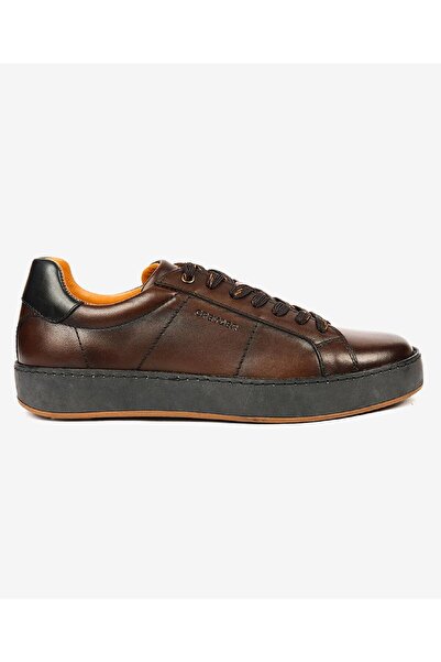 Greyder Erkek Kahverengi Hakiki Deri Sneaker Ayakkabı 4K1UA17860