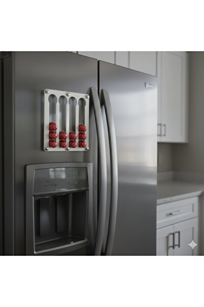 Trend Pleksi Nespresso Jacobs Uyumlu Kapsül Kahve Standı (MIKNATISLI BEYAZ)