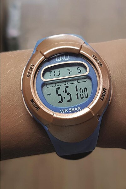 Q&Q 5-10 Yaş Alarmlı, Kronometreli, Işıklı, 100 Metre Su Geçirmez Mavi Erkek ...