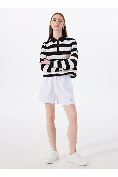 Mustang Yüksek Bel Standart Beyaz Kadın Şort M5SL-SRT1725