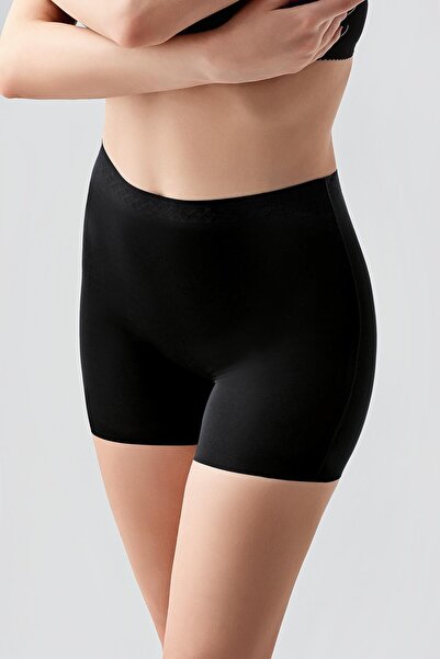 C&City Non-Slip Waist Laser Shorts C19205 Black