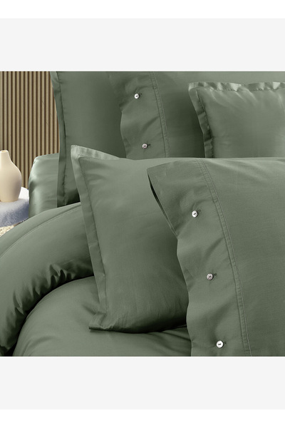 Sarev Green Duvet Cover Set Monochrome Stn Nt Ck 2Y D, S Green