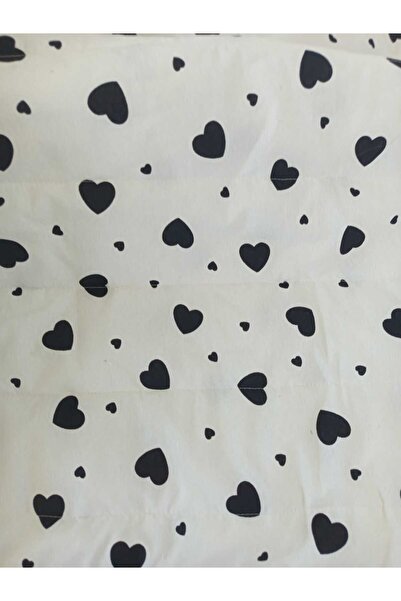 Madame Home Single Fitted Sheet Set Black Heart Pattern Daily Use