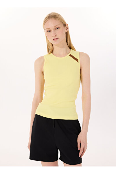 Discovery Expedition D5SL-TST3520 Sarı Relaxed Düz Kadın Atlet