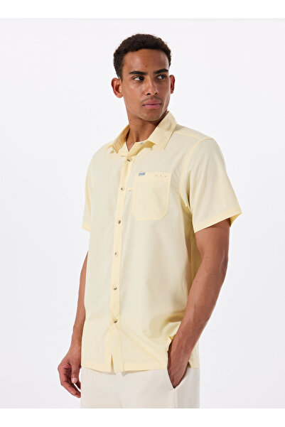 Columbia 1577051758FM7042 Sarı Normal Düz Erkek Gömlek