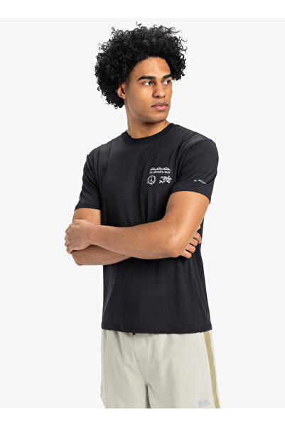 Quiksilver Ανδρικό μπλουζάκι EQYKT04373 LAP TIME SS TEE με μαύρο λαιμόκοψη κα...