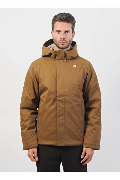 K-Way Kahve - Bej Erkek Mont K8133DW_JACKO TWILL MARMOTTA