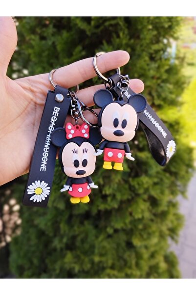 Genel Markalar Sevimli Minnie Ve Mickey Mouse Ikili Anahtarlık Ve Çanta Süsü