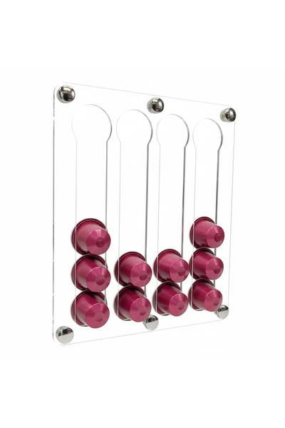 TREND Nespresso Jacobs Compatible Transparent Capsule Coffee Stand (Transparent with Magnets)