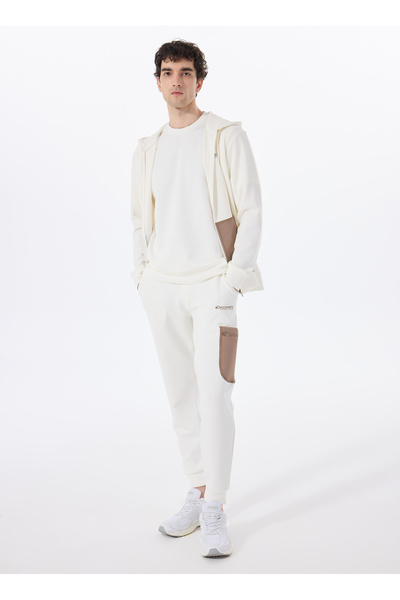 Discovery Expedition D5SM-EA3594 Kırık Beyaz Relaxed Düz Erkek Eşofman Altı