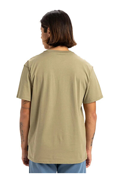 Quiksilver Eqyzt07711 Basic Ss Tee Young Men Khaki Crew Neck Regular Fit Men's T-Shirt