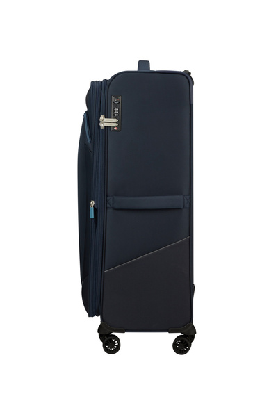 American Tourister Lacivert Çekçekli Kumaş Valiz SUMMERRIDE-SPINNER L EXP TSA