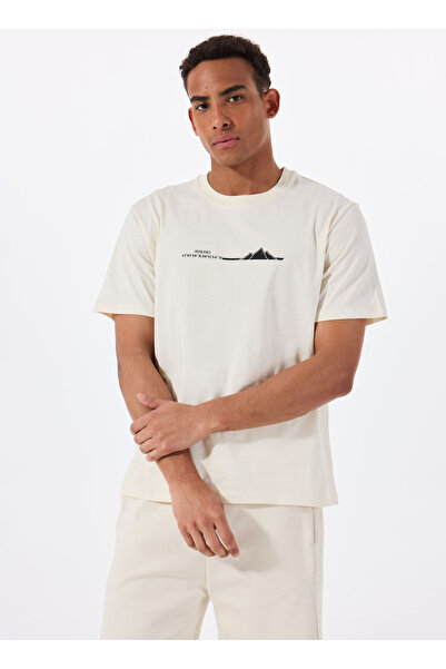 Jack & Jones Bisiklet Yaka Beyaz Erkek T-Shirt 12288521_JPRBLULIFE TEE SS CREW NEC