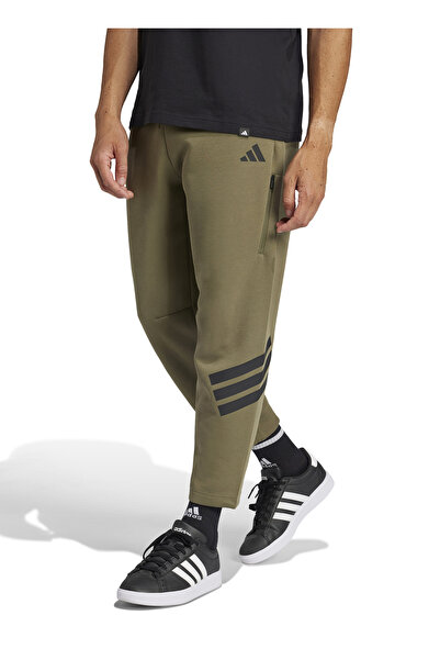 adidas JD4891 M FI POCKET PT Haki Lastikli Bel Loose Fit Düz Erkek Eşofman Altı