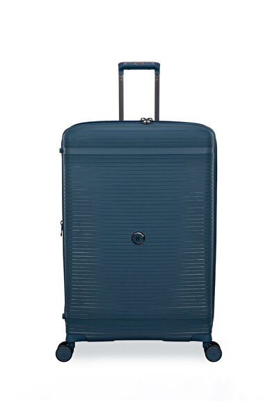 IT LUGGAGE Mavi Büyük Boy Çekçekli Sert Valiz Unanimous