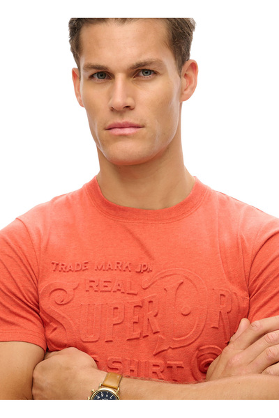 SUPERDRY Bisiklet Yaka Kırmızı Erkek T-Shirt M1012100A-6SD_WORKWEAR EMBOSSED REL