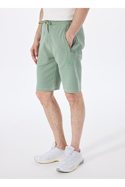 Discovery Expedition D5SM-SHT3755 Açık Haki Lastikli Bel Relaxed Düz Erkek Şort