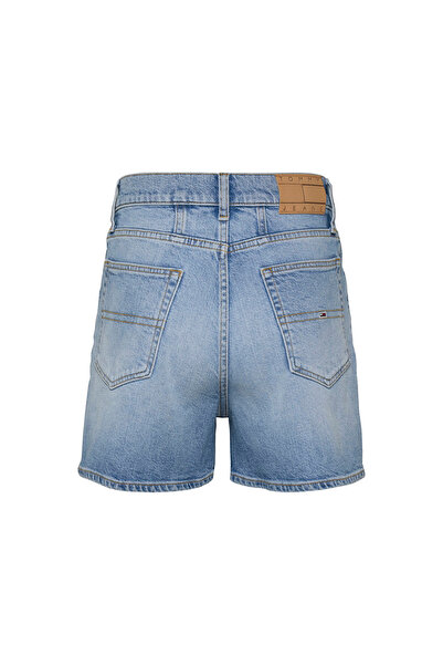 Tommy Jeans Yüksek Bel Mom Fit İndigo Kadın Denim Şort DW0DW200911AB
