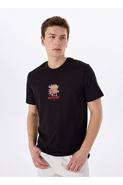 Only & Sons O Yaka Baskılı Siyah Erkek T-Shirt ONSMIND ONS LOGO REG SS TEE CS