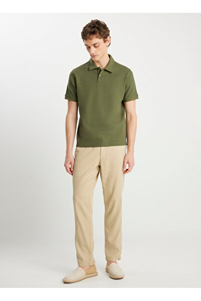 WRANGLER Erkek Yeşil Beli Lastikli Chino Pantolon Pantolon W2510347299-Lightgree