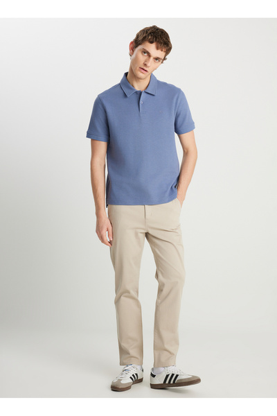 WRANGLER Light Blue Regular Fit Men's Polo T-Shirt W 2510720404
