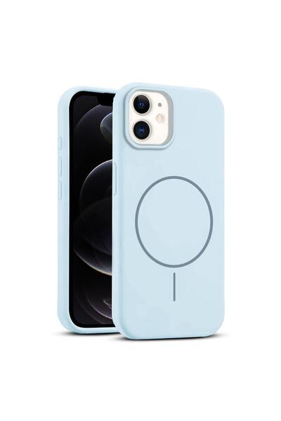 Zebana Apple iPhone 12 Uyumlu Kılıf Zebana Liquid Soft Silikon Kılıf (Kablosu...