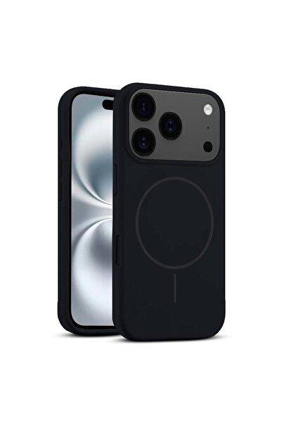 Zebana Apple iPhone 17 Pro Max Uyumlu Kılıf Liquid Soft Silikon Kılıf (Kablos...