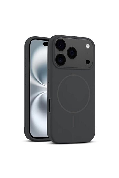 Zebana Apple iPhone 17 Pro Max Uyumlu Kılıf Liquid Soft Silikon Kılıf (Kablos...
