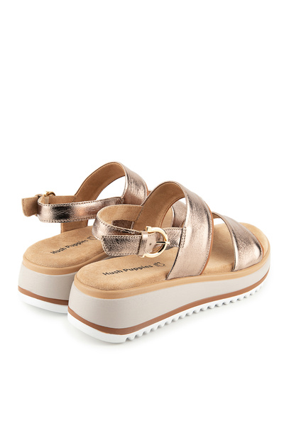 Hush Puppies Leather Rose Gold Women's Sandals Feliz