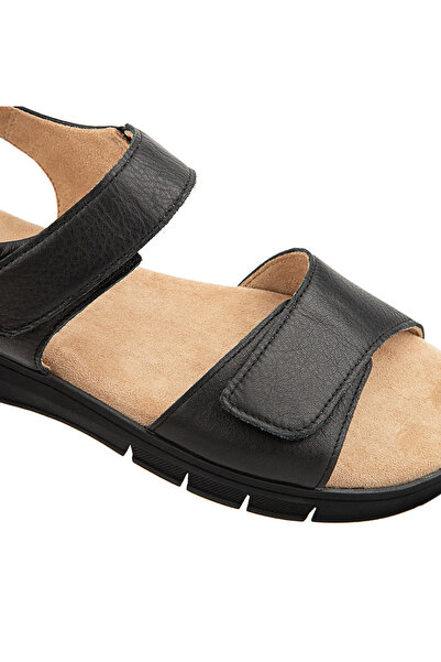 Hush Puppies Leather Black Women's Sandals Jaylli