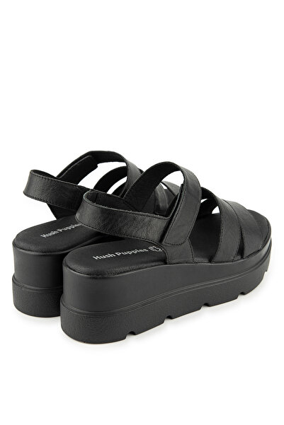 Hush Puppies Leather Black Women's Sandals Podporo