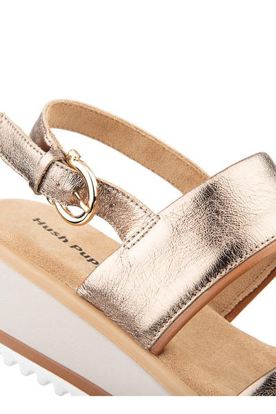 Hush Puppies Leather Rose Gold Women's Sandals Feliz