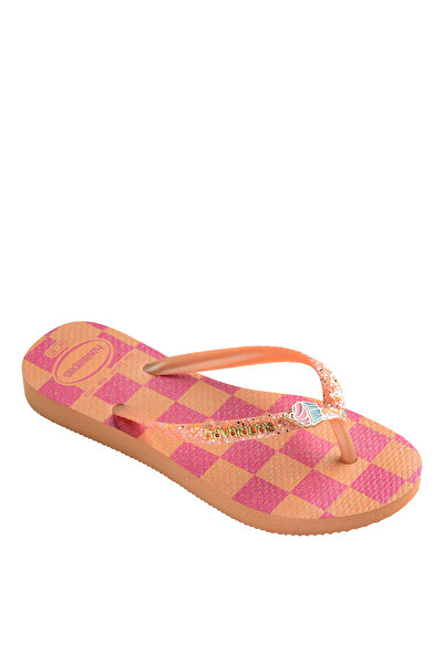 Havaianas Peach Girl's Slippers Slim Glitter Trendy