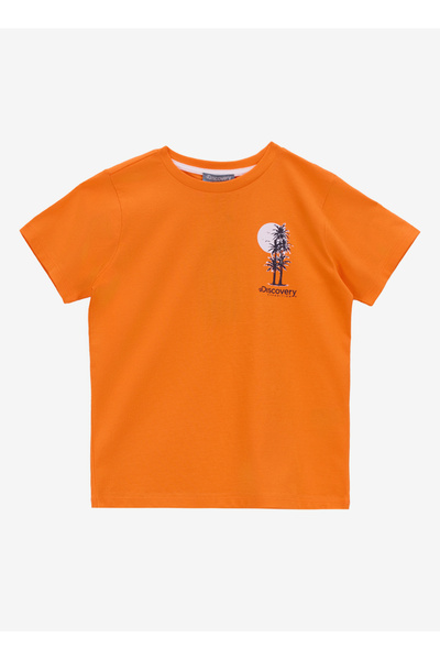 Discovery Expedition Baskılı Turuncu Erkek Çocuk T-Shirt D5SB-TST3252