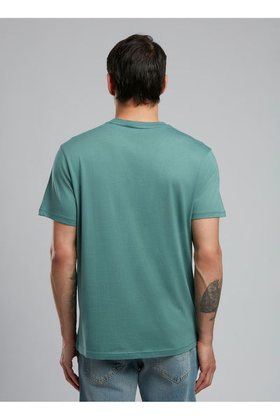 Lee Cooper Ανδρικό μπλουζάκι με στρογγυλή λαιμόκοψη 252 LCM 242033 IVO ÇAĞLA YEŞİL