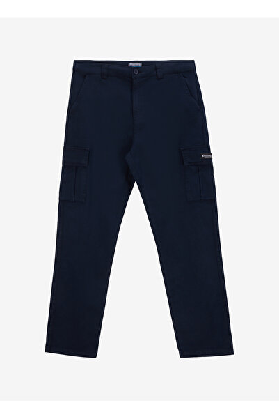 Discovery Expedition D5SM-PNT3888 Lacivert Düz Paça Standart Düz Erkek Kargo Pantolon