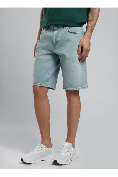 Lee Cooper Erkek Normal Bel Regular Fit Denim Şort 252 LCM 121068 ELYO 1 DENIM