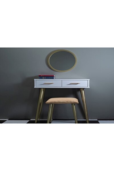 Ashley Puf Tabure Nubuk Gold Ahsap Dekoratif Cok Amacli Kullanim