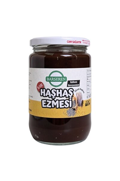 Barseren Siyah Haşhaş Ezmesi 650 Gr %100 Yerli Cam Kavanoz