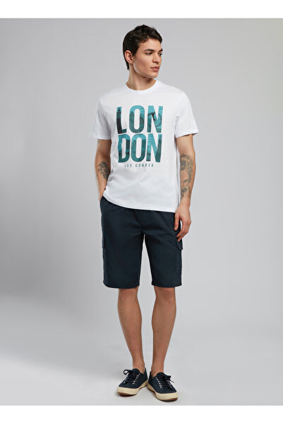 Lee Cooper Round Neck White Men's T-Shirt 252 Lcm 242040 Enzio White