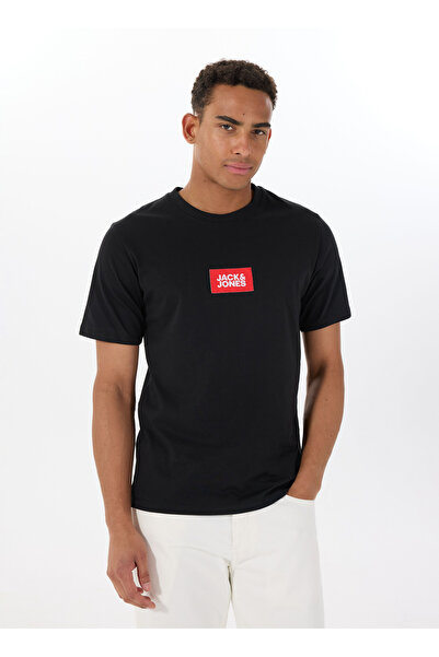 Jack & Jones Ανδρικό T-Shirt με λαιμόκοψη μαύρο 12288519 _JPRBLUZOEY TEE SS CREW NEC