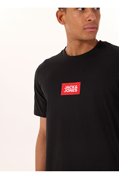 Jack & Jones Ανδρικό T-Shirt με λαιμόκοψη μαύρο 12288519 _JPRBLUZOEY TEE SS CREW NEC