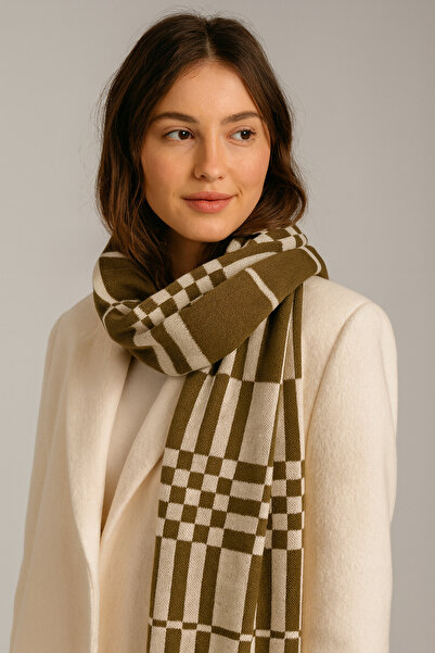 Sebir Moda Πλεκτό κασκόλ με καρό