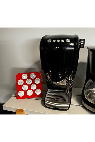 Trend Pleksi L Capsule Coffee Stand (Nespresso & Jacobs Capsule Compatible 10 Capacity Red)